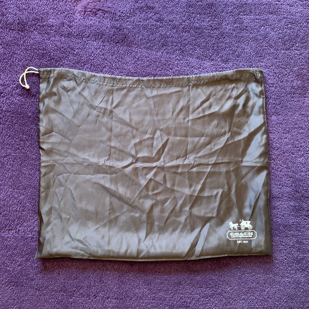 LARGE Coach Brown Dust Bag, Silky Material 18x23